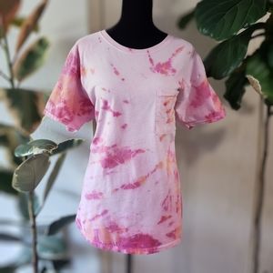 Handmade Sunset Tie Dye Pocket T-Shirt